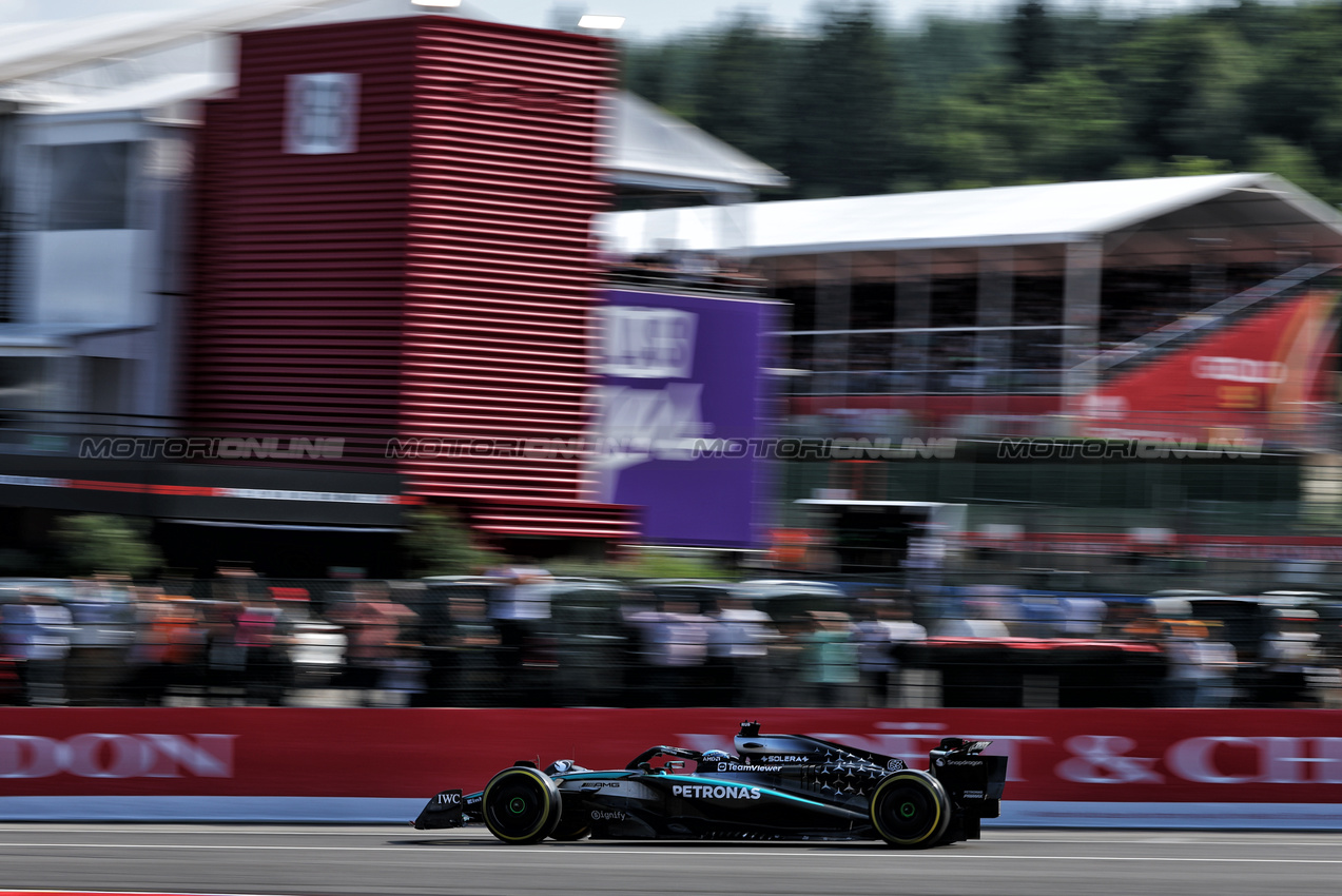 GP BELGIO, George Russell (GBR) Mercedes AMG F1 W16.

25.07.2025. Formula 1 World Championship, Rd 13, Belgian Grand Prix, Spa Francorchamps, Belgium, Sprint Qualifiche Day.

- www.xpbimages.com, EMail: requests@xpbimages.com © Copyright: Charniaux / XPB Images