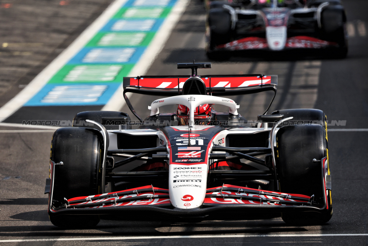 GP BELGIO, Esteban Ocon (FRA) Haas VF-25 leaves the pits.

25.07.2025. Formula 1 World Championship, Rd 13, Belgian Grand Prix, Spa Francorchamps, Belgium, Sprint Qualifiche Day.

- www.xpbimages.com, EMail: requests@xpbimages.com © Copyright: Bearne / XPB Images