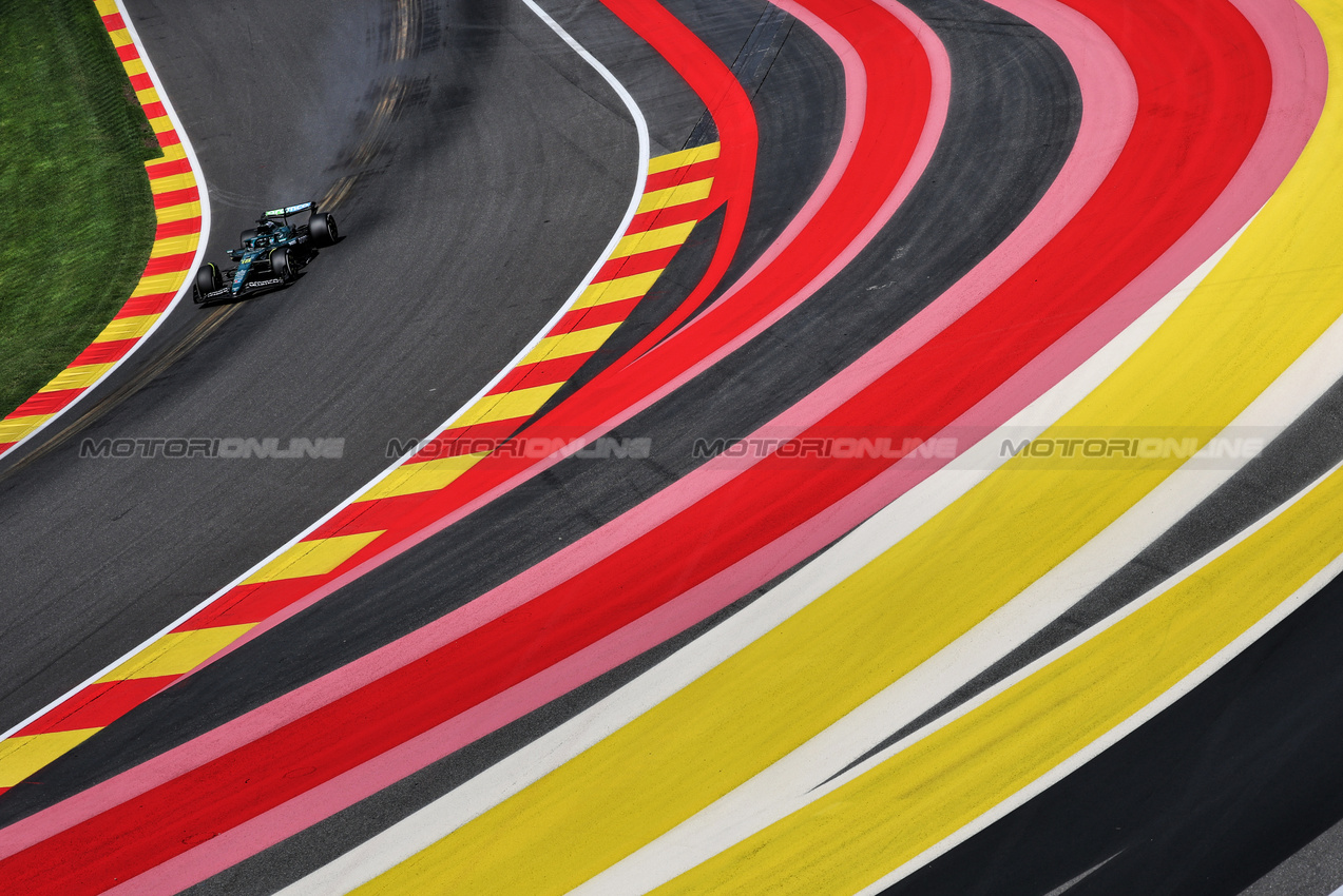 GP BELGIO, Lance Stroll (CDN) Aston Martin F1 Team AMR25.

25.07.2025. Formula 1 World Championship, Rd 13, Belgian Grand Prix, Spa Francorchamps, Belgium, Sprint Qualifiche Day.

- www.xpbimages.com, EMail: requests@xpbimages.com © Copyright: Moy / XPB Images