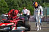 GP BELGIO, (L to R): Charles Leclerc (MON) Ferrari SF-25 e Carlos Sainz (ESP) Atlassian Williams Racing in Sprint qualifying parc ferme.

25.07.2025. Formula 1 World Championship, Rd 13, Belgian Grand Prix, Spa Francorchamps, Belgium, Sprint Qualifiche Day.

- www.xpbimages.com, EMail: requests@xpbimages.com © Copyright: Batchelor / XPB Images