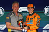 GP BELGIO, (L to R): Mario Isola (ITA) Pirelli Racing Manager with pole sitter Oscar Piastri (AUS) McLaren in Sprint qualifying parc ferme.

25.07.2025. Formula 1 World Championship, Rd 13, Belgian Grand Prix, Spa Francorchamps, Belgium, Sprint Qualifiche Day.

- www.xpbimages.com, EMail: requests@xpbimages.com © Copyright: Batchelor / XPB Images