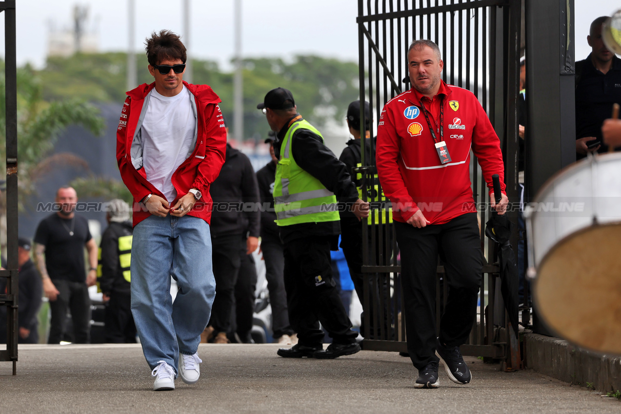 GP BRASILE, Charles Leclerc (MON) Ferrari.

06.11.2025. Formula 1 World Championship, Rd 21, Brazilian Grand Prix, Sao Paulo, Brazil, Preparation Day.

 - www.xpbimages.com, EMail: requests@xpbimages.com © Copyright: Rew / XPB Images