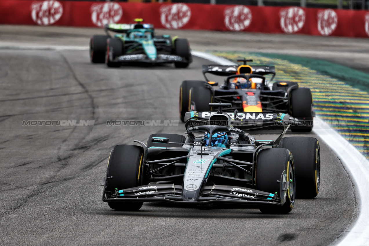GP BRASILE, George Russell (GBR) Mercedes AMG F1 W16.

08.11.2025. Formula 1 World Championship, Rd 21, Brazilian Grand Prix, Sao Paulo, Brazil, Sprint e Qualifiche Day.

 - www.xpbimages.com, EMail: requests@xpbimages.com © Copyright: Rew / XPB Images