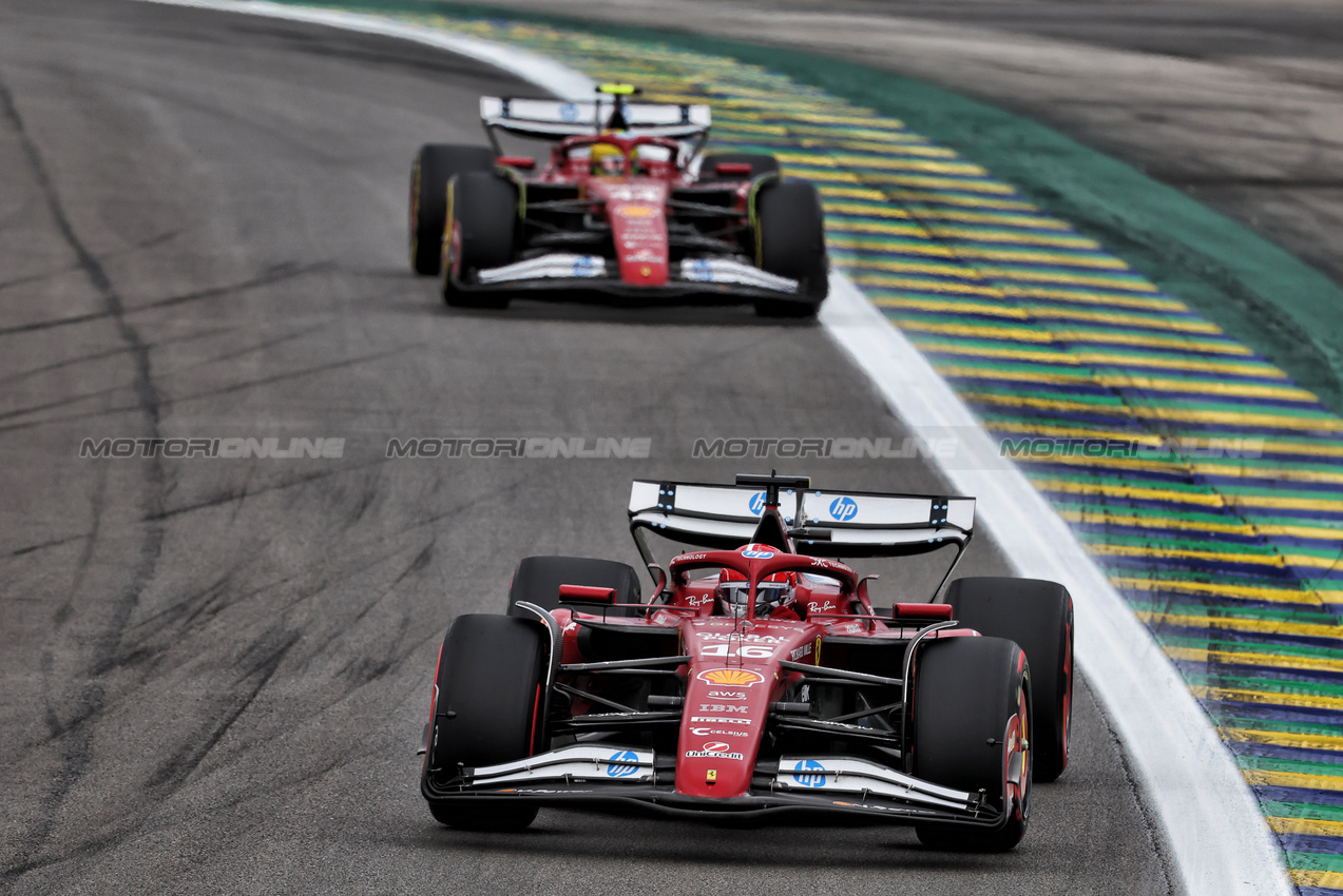 GP BRASILE, Charles Leclerc (MON) Ferrari SF-25.

08.11.2025. Formula 1 World Championship, Rd 21, Brazilian Grand Prix, Sao Paulo, Brazil, Sprint e Qualifiche Day.

 - www.xpbimages.com, EMail: requests@xpbimages.com © Copyright: Rew / XPB Images