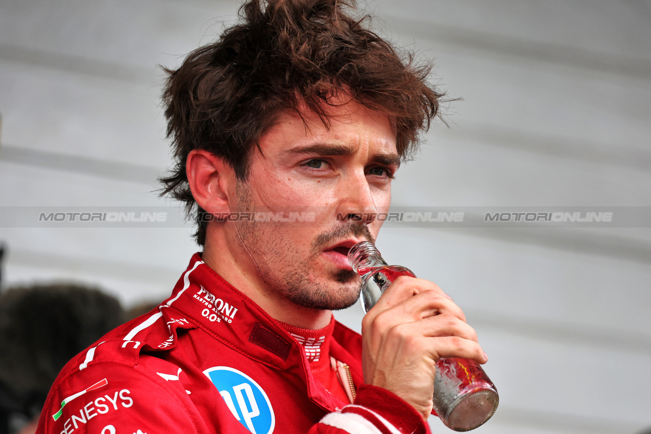 GP BRASILE, Second placed Charles Leclerc (MON) Ferrari in qualifying parc ferme.

08.11.2025. Formula 1 World Championship, Rd 21, Brazilian Grand Prix, Sao Paulo, Brazil, Sprint e Qualifiche Day.

- www.xpbimages.com, EMail: requests@xpbimages.com © Copyright: Charniaux / XPB Images