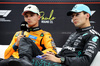 GP BRASILE, (L to R): Lando Norris (GBR) McLaren e George Russell (GBR) Mercedes AMG F1 in the post Sprint FIA Press Conference.

08.11.2025. Formula 1 World Championship, Rd 21, Brazilian Grand Prix, Sao Paulo, Brazil, Sprint e Qualifiche Day.

- www.xpbimages.com, EMail: requests@xpbimages.com © Copyright: Charniaux / XPB Images