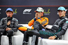 GP BRASILE, (L to R): Andrea Kimi Antonelli (ITA) Mercedes AMG F1; Lando Norris (GBR) McLaren e George Russell (GBR) Mercedes AMG F1 in the post Sprint FIA Press Conference.

08.11.2025. Formula 1 World Championship, Rd 21, Brazilian Grand Prix, Sao Paulo, Brazil, Sprint e Qualifiche Day.

- www.xpbimages.com, EMail: requests@xpbimages.com © Copyright: Charniaux / XPB Images