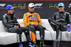 GP BRASILE, (L to R): Andrea Kimi Antonelli (ITA) Mercedes AMG F1; Lando Norris (GBR) McLaren e George Russell (GBR) Mercedes AMG F1 in the post Sprint FIA Press Conference.

08.11.2025. Formula 1 World Championship, Rd 21, Brazilian Grand Prix, Sao Paulo, Brazil, Sprint e Qualifiche Day.

- www.xpbimages.com, EMail: requests@xpbimages.com © Copyright: Charniaux / XPB Images