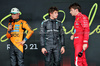 GP BRASILE, (L to R): Pole sitter Lando Norris (GBR) McLaren in qualifying parc ferme with Andrea Kimi Antonelli (ITA) Mercedes AMG F1 e Charles Leclerc (MON) Ferrari.

08.11.2025. Formula 1 World Championship, Rd 21, Brazilian Grand Prix, Sao Paulo, Brazil, Sprint e Qualifiche Day.

- www.xpbimages.com, EMail: requests@xpbimages.com © Copyright: Charniaux / XPB Images