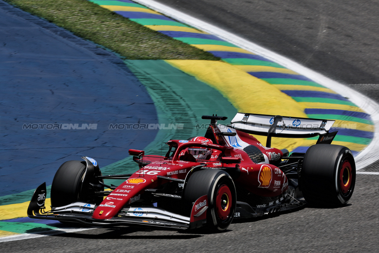 GP BRASILE, Charles Leclerc (MON) Ferrari SF-25.

07.11.2025. Formula 1 World Championship, Rd 21, Brazilian Grand Prix, Sao Paulo, Brazil, Sprint Qualifiche Day.

- www.xpbimages.com, EMail: requests@xpbimages.com © Copyright: Batchelor / XPB Images