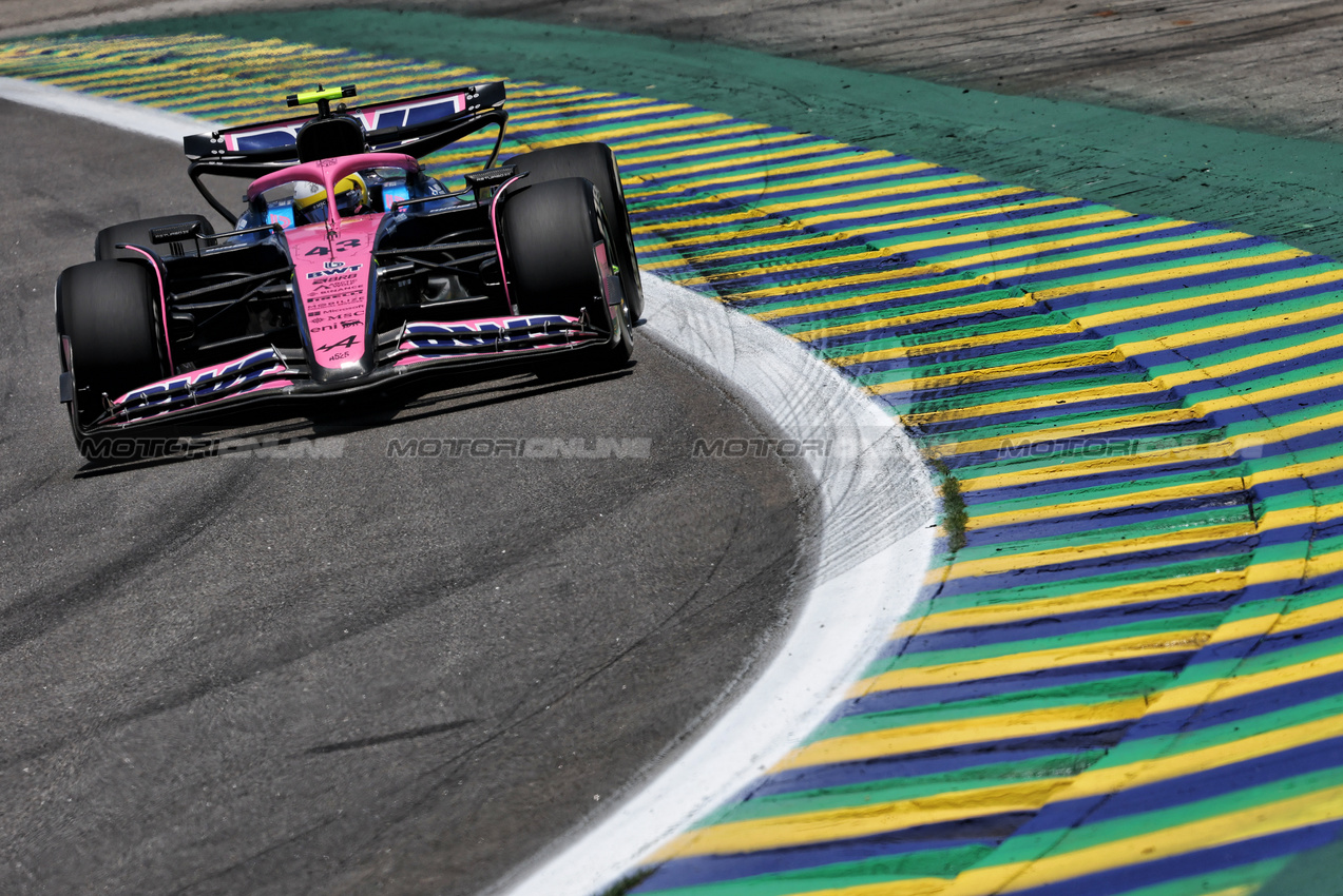 GP BRASILE, Franco Colapinto (ARG) Alpine F1 Team A525.

07.11.2025. Formula 1 World Championship, Rd 21, Brazilian Grand Prix, Sao Paulo, Brazil, Sprint Qualifiche Day.

- www.xpbimages.com, EMail: requests@xpbimages.com © Copyright: Charniaux / XPB Images
