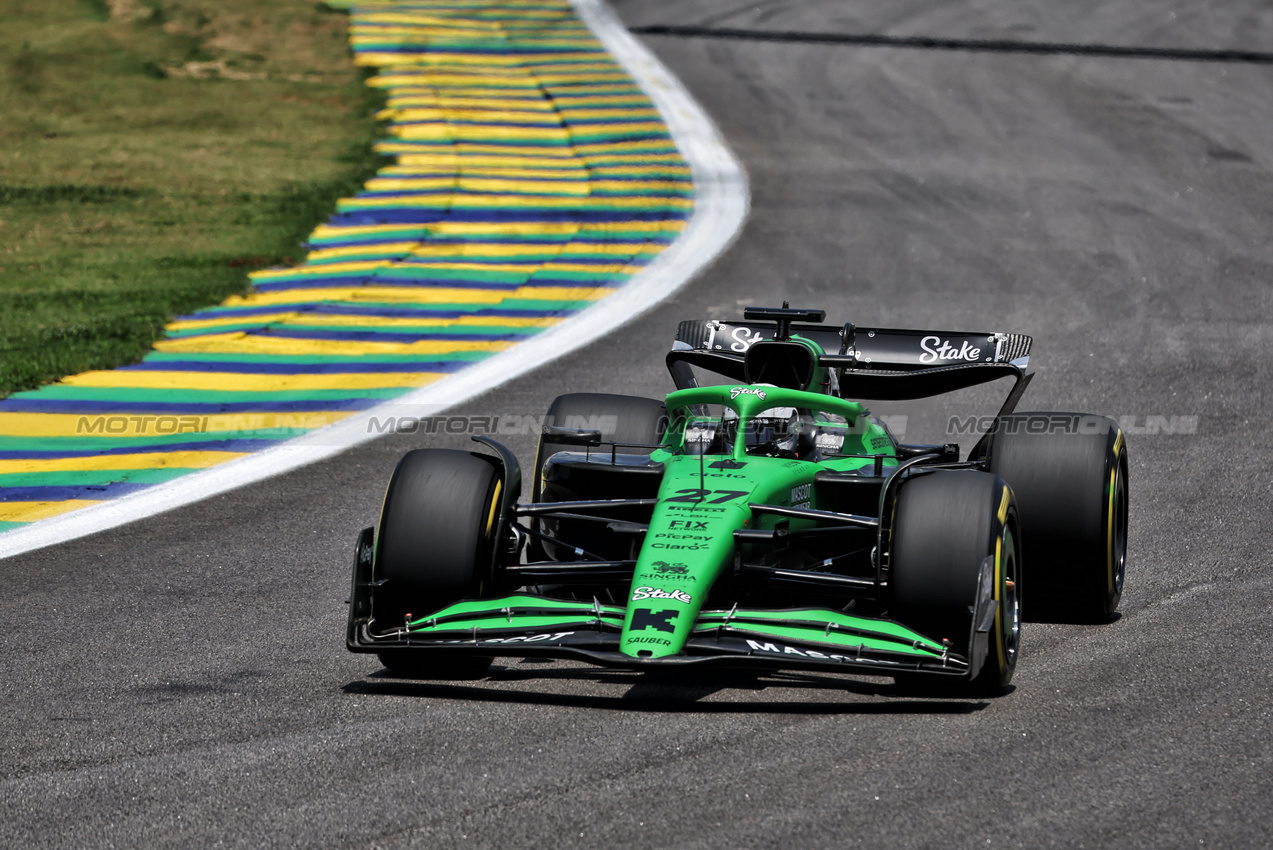 GP BRASILE, Nico Hulkenberg (GER) Sauber C45.
07.11.2025. Formula 1 World Championship, Rd 21, Brazilian Grand Prix, Sao Paulo, Brazil, Sprint Qualifiche Day.
- www.xpbimages.com, EMail: requests@xpbimages.com © Copyright: Rew / XPB Images