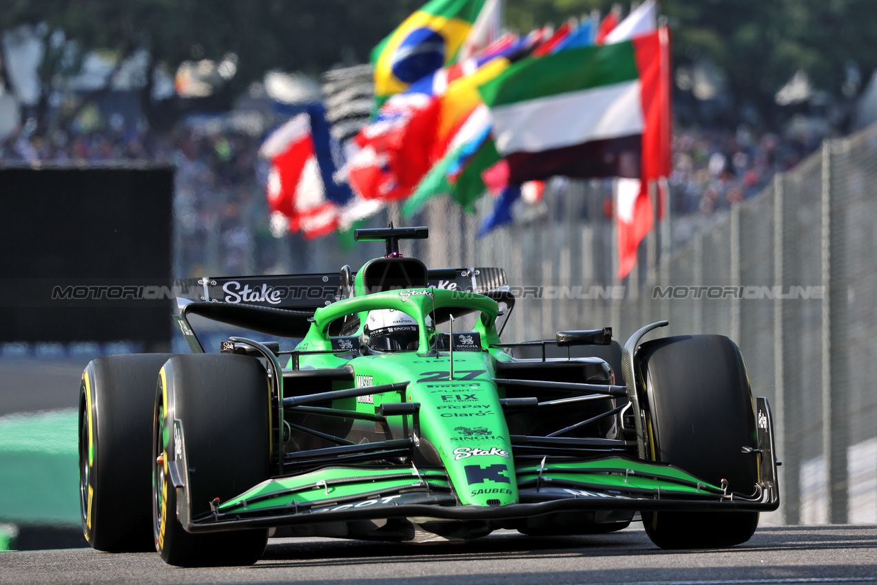 GP BRASILE, Nico Hulkenberg (GER) Sauber C45.

07.11.2025. Formula 1 World Championship, Rd 21, Brazilian Grand Prix, Sao Paulo, Brazil, Sprint Qualifiche Day.

- www.xpbimages.com, EMail: requests@xpbimages.com © Copyright: Batchelor / XPB Images