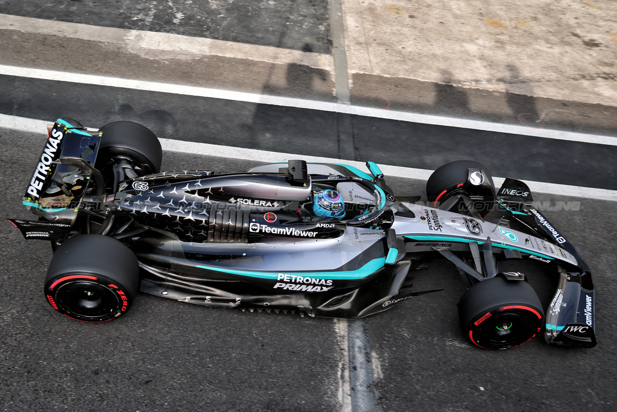 GP BRASILE, George Russell (GBR) Mercedes AMG F1 W16.

07.11.2025. Formula 1 World Championship, Rd 21, Brazilian Grand Prix, Sao Paulo, Brazil, Sprint Qualifiche Day.

- www.xpbimages.com, EMail: requests@xpbimages.com © Copyright: Batchelor / XPB Images
