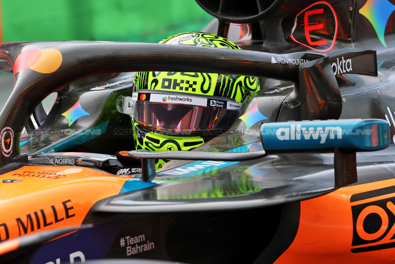 GP BRASILE, Lando Norris (GBR) McLaren MCL39 in Sprint qualifying parc ferme.

07.11.2025. Formula 1 World Championship, Rd 21, Brazilian Grand Prix, Sao Paulo, Brazil, Sprint Qualifiche Day.

- www.xpbimages.com, EMail: requests@xpbimages.com © Copyright: Charniaux / XPB Images
