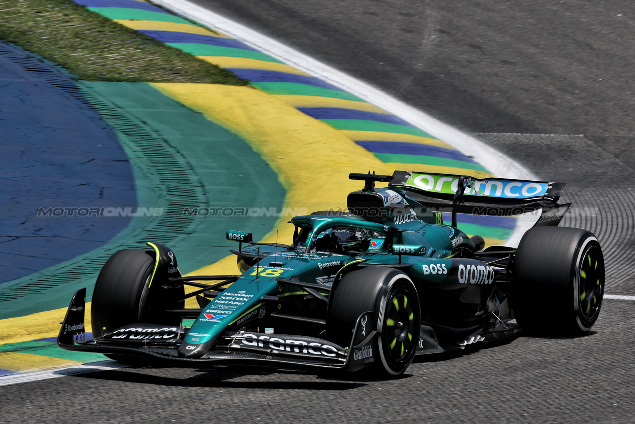 GP BRASILE, Lance Stroll (CDN) Aston Martin F1 Team AMR25.
07.11.2025. Formula 1 World Championship, Rd 21, Brazilian Grand Prix, Sao Paulo, Brazil, Sprint Qualifiche Day.
- www.xpbimages.com, EMail: requests@xpbimages.com © Copyright: Batchelor / XPB Images