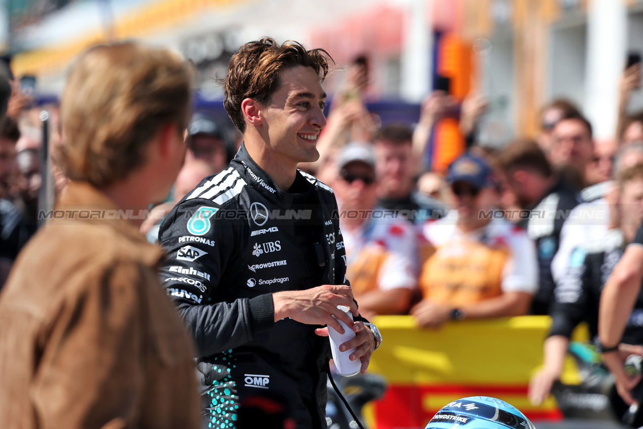 GP CANADA, Gara winner George Russell (GBR) Mercedes AMG F1 celebrates in parc ferme.

15.06.2025. Formula 1 World Championship, Rd 10, Canadian Grand Prix, Montreal, Canada, Gara Day.

- www.xpbimages.com, EMail: requests@xpbimages.com © Copyright: Bearne / XPB Images