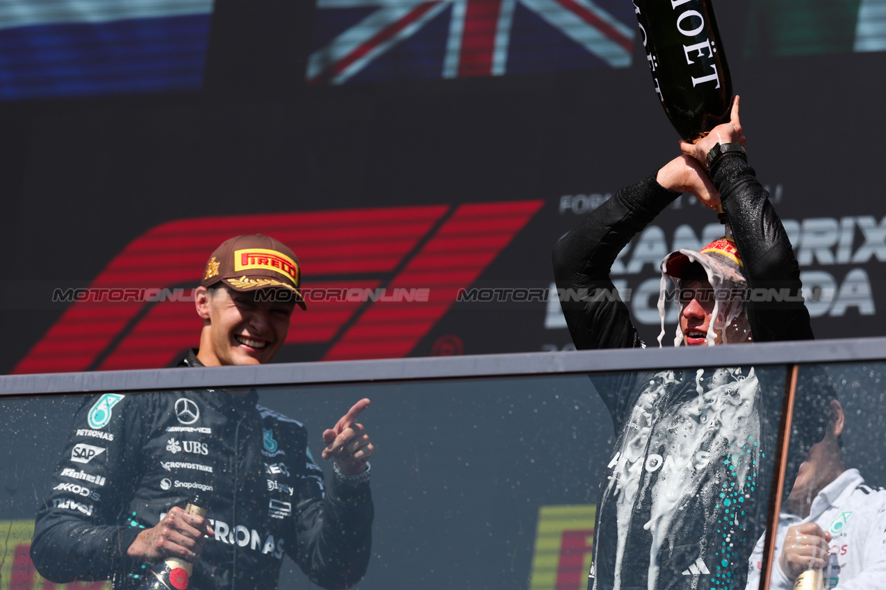 GP CANADA, George Russell (GBR), Mercedes AMG F1 Andrea Kimi Antonelli (ITA), Mercedes AMG F1 
15.06.2025. Formula 1 World Championship, Rd 10, Canadian Grand Prix, Montreal, Canada, Gara Day.
- www.xpbimages.com, EMail: requests@xpbimages.com © Copyright: Charniaux / XPB Images