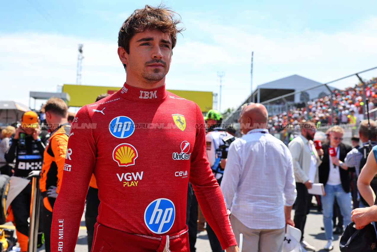 GP CANADA, Charles Leclerc (MON) Ferrari on the grid.

15.06.2025. Formula 1 World Championship, Rd 10, Canadian Grand Prix, Montreal, Canada, Gara Day.

- www.xpbimages.com, EMail: requests@xpbimages.com © Copyright: Batchelor / XPB Images