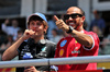 GP CANADA, (L to R): Andrea Kimi Antonelli (ITA) Mercedes AMG F1 with Lewis Hamilton (GBR) Ferrari on the drivers' parade.

15.06.2025. Formula 1 World Championship, Rd 10, Canadian Grand Prix, Montreal, Canada, Gara Day.

- www.xpbimages.com, EMail: requests@xpbimages.com © Copyright: Charniaux / XPB Images