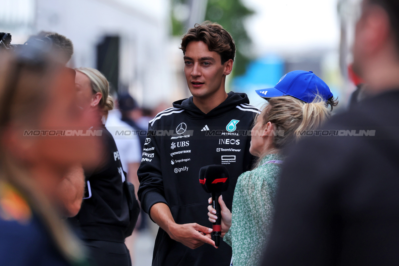 GP CANADA, George Russell (GBR) Mercedes AMG F1.

12.06.2025. Formula 1 World Championship, Rd 10, Canadian Grand Prix, Montreal, Canada, Preparation Day.

 - www.xpbimages.com, EMail: requests@xpbimages.com © Copyright: Rew / XPB Images