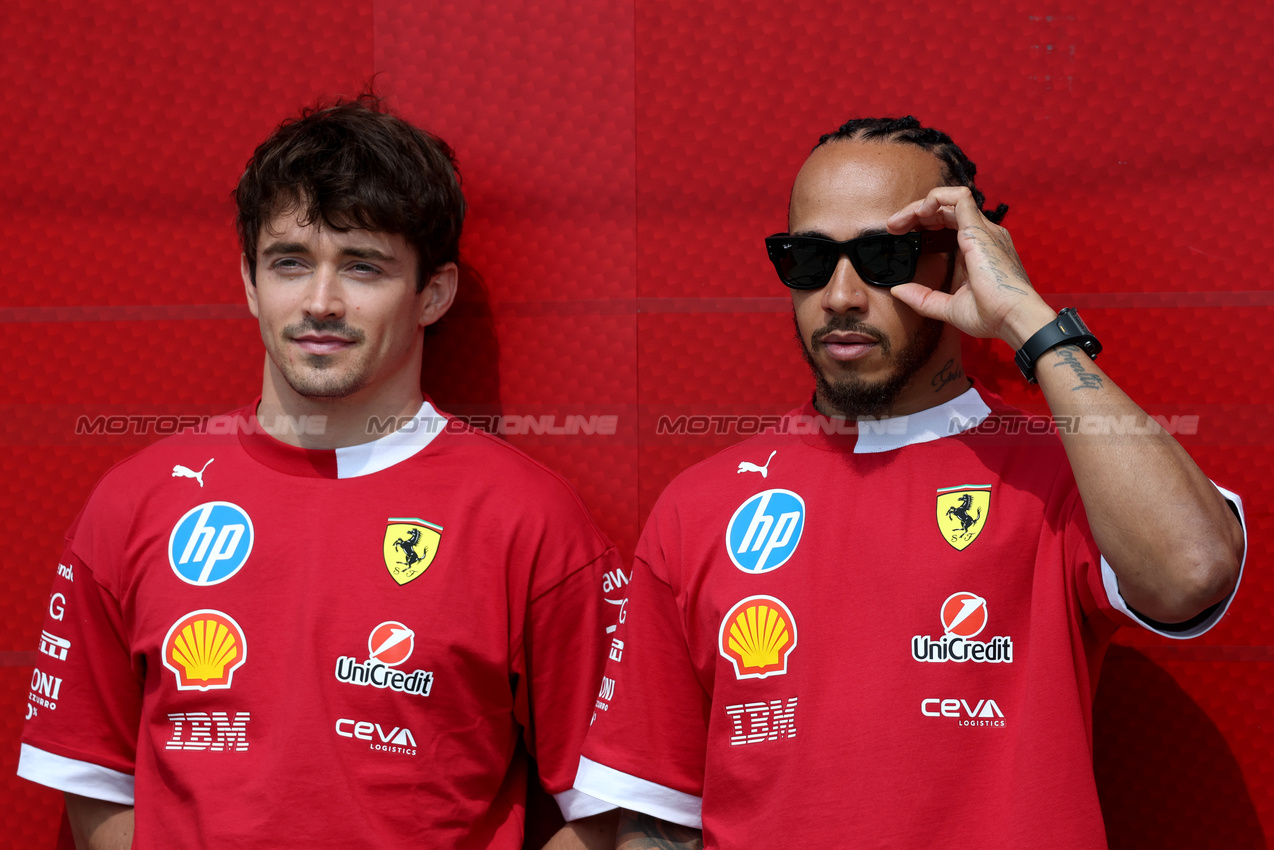 GP CANADA, (L to R): Charles Leclerc (MON) Ferrari with Lewis Hamilton (GBR) Ferrari.

12.06.2025. Formula 1 World Championship, Rd 10, Canadian Grand Prix, Montreal, Canada, Preparation Day.

 - www.xpbimages.com, EMail: requests@xpbimages.com © Copyright: Coates / XPB Images