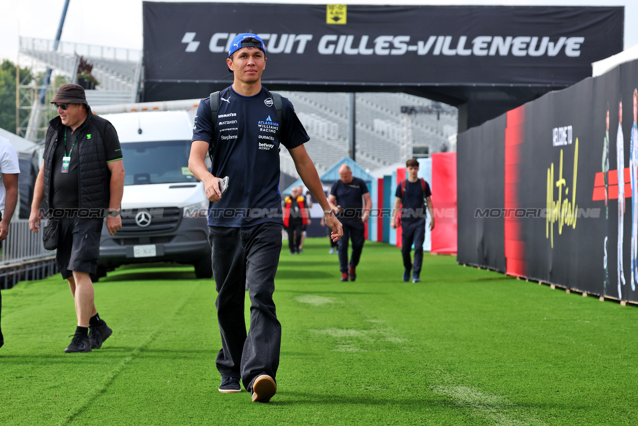 GP CANADA, Alexander Albon (THA) Atlassian Williams Racing.

12.06.2025. Formula 1 World Championship, Rd 10, Canadian Grand Prix, Montreal, Canada, Preparation Day.

- www.xpbimages.com, EMail: requests@xpbimages.com © Copyright: Bearne / XPB Images