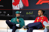 GP CANADA, (L to R): Lance Stroll (CDN) Aston Martin F1 Team e Lewis Hamilton (GBR) Ferrari in the FIA Press Conference.

12.06.2025. Formula 1 World Championship, Rd 10, Canadian Grand Prix, Montreal, Canada, Preparation Day.

- www.xpbimages.com, EMail: requests@xpbimages.com © Copyright: Bearne / XPB Images