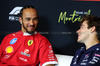 GP CANADA, (L to R): Lewis Hamilton (GBR) Ferrari e Franco Colapinto (ARG) Alpine F1 Team in the FIA Press Conference.

12.06.2025. Formula 1 World Championship, Rd 10, Canadian Grand Prix, Montreal, Canada, Preparation Day.

- www.xpbimages.com, EMail: requests@xpbimages.com © Copyright: Bearne / XPB Images