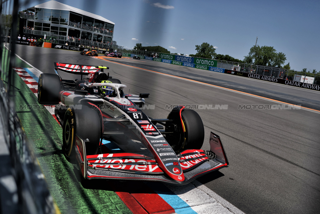 GP CANADA, Oliver Bearman (GBR) Haas VF-25.

14.06.2025. Formula 1 World Championship, Rd 10, Canadian Grand Prix, Montreal, Canada, Qualifiche Day.

- www.xpbimages.com, EMail: requests@xpbimages.com © Copyright: Charniaux / XPB Images