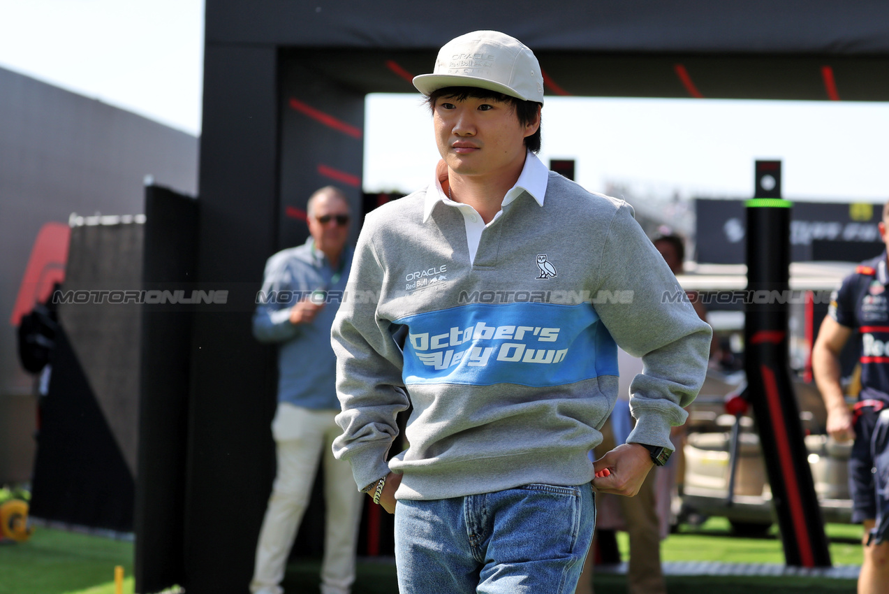 GP CANADA, Yuki Tsunoda (JPN) Red Bull Racing.

14.06.2025. Formula 1 World Championship, Rd 10, Canadian Grand Prix, Montreal, Canada, Qualifiche Day.

 - www.xpbimages.com, EMail: requests@xpbimages.com © Copyright: Rew / XPB Images