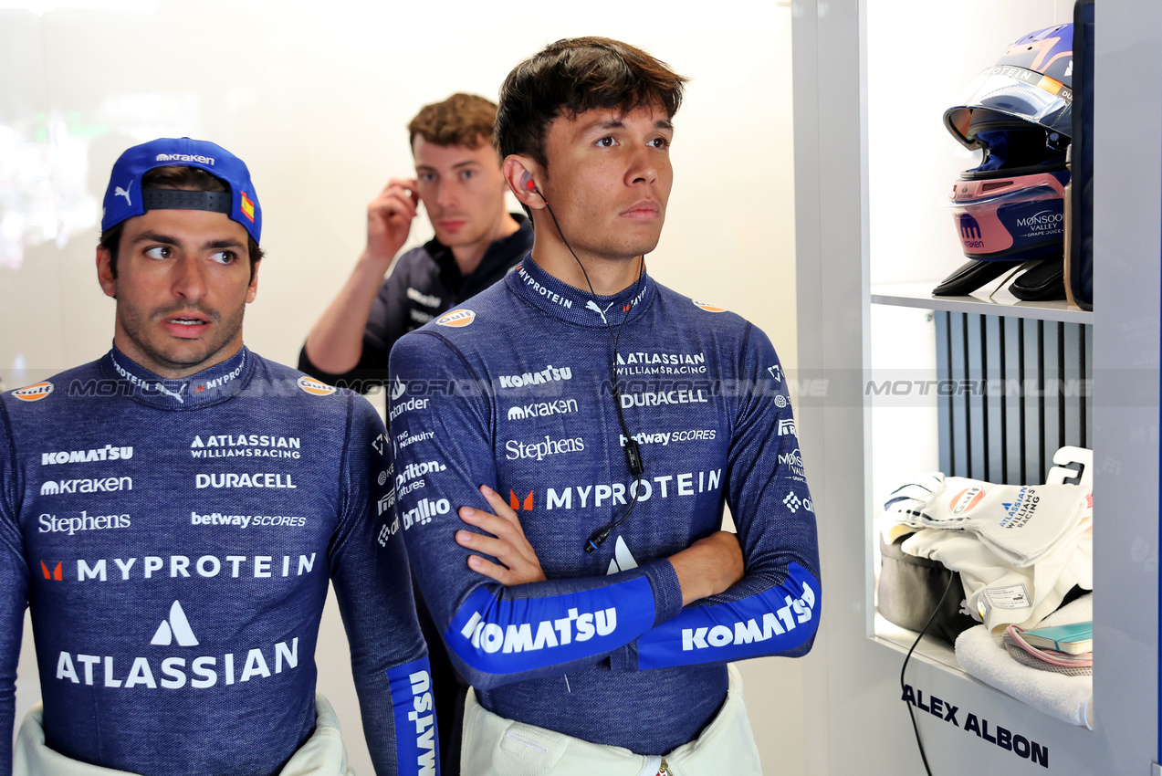 GP CANADA, (L to R): Carlos Sainz (ESP) Atlassian Williams Racing e Alexander Albon (THA) Atlassian Williams Racing.

14.06.2025. Formula 1 World Championship, Rd 10, Canadian Grand Prix, Montreal, Canada, Qualifiche Day.

- www.xpbimages.com, EMail: requests@xpbimages.com © Copyright: Bearne / XPB Images