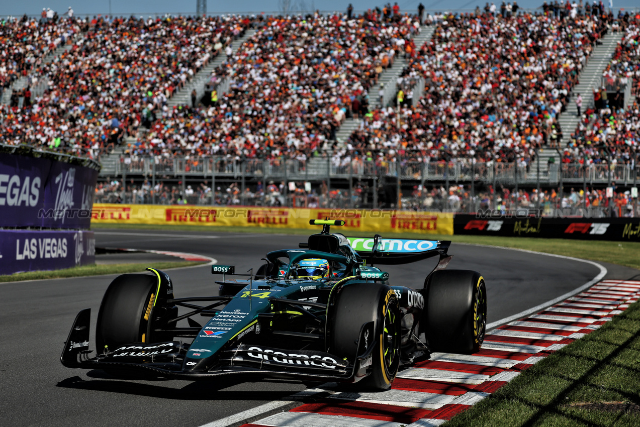 GP CANADA, Fernando Alonso (ESP) Aston Martin F1 Team AMR25.

14.06.2025. Formula 1 World Championship, Rd 10, Canadian Grand Prix, Montreal, Canada, Qualifiche Day.

 - www.xpbimages.com, EMail: requests@xpbimages.com © Copyright: Rew / XPB Images