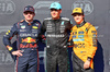 GP CANADA, Qualifiche top three in parc ferme (L to R): Max Verstappen (NLD) Red Bull Racing, second; George Russell (GBR) Mercedes AMG F1, pole position; Oscar Piastri (AUS) McLaren, third.

14.06.2025. Formula 1 World Championship, Rd 10, Canadian Grand Prix, Montreal, Canada, Qualifiche Day.

- www.xpbimages.com, EMail: requests@xpbimages.com © Copyright: Batchelor / XPB Images
