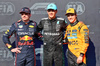 GP CANADA, Qualifiche top three in parc ferme (L to R): Max Verstappen (NLD) Red Bull Racing, second; George Russell (GBR) Mercedes AMG F1, pole position; Oscar Piastri (AUS) McLaren, third.

14.06.2025. Formula 1 World Championship, Rd 10, Canadian Grand Prix, Montreal, Canada, Qualifiche Day.

- www.xpbimages.com, EMail: requests@xpbimages.com © Copyright: Batchelor / XPB Images