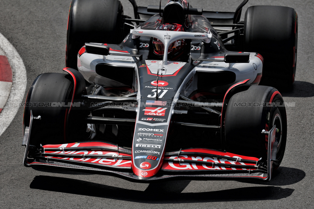 GP CANADA, Esteban Ocon (FRA) Haas VF-25.

13.06.2025. Formula 1 World Championship, Rd 10, Canadian Grand Prix, Montreal, Canada, Practice Day.

 - www.xpbimages.com, EMail: requests@xpbimages.com © Copyright: Rew / XPB Images
