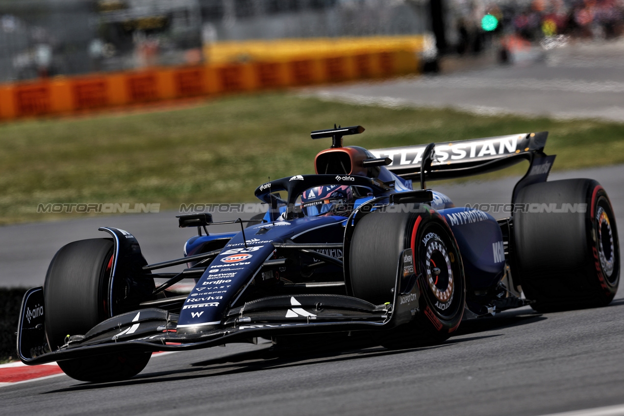 GP CANADA, Alexander Albon (THA) Atlassian Williams Racing FW47.

13.06.2025. Formula 1 World Championship, Rd 10, Canadian Grand Prix, Montreal, Canada, Practice Day.

- www.xpbimages.com, EMail: requests@xpbimages.com © Copyright: Charniaux / XPB Images