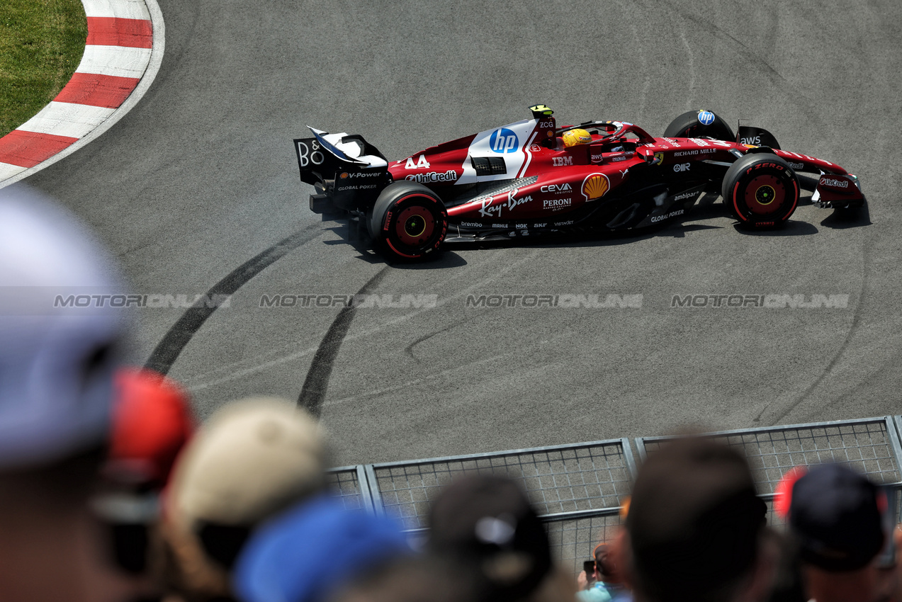 GP CANADA, Lewis Hamilton (GBR) Ferrari SF-25 recovers from a spin in the first practice session.

13.06.2025. Formula 1 World Championship, Rd 10, Canadian Grand Prix, Montreal, Canada, Practice Day.

 - www.xpbimages.com, EMail: requests@xpbimages.com © Copyright: Rew / XPB Images