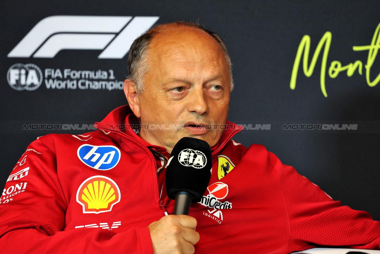GP CANADA, Frederic Vasseur (FRA) Ferrari Team Principal in the FIA Press Conference.

13.06.2025. Formula 1 World Championship, Rd 10, Canadian Grand Prix, Montreal, Canada, Practice Day.

- www.xpbimages.com, EMail: requests@xpbimages.com © Copyright: Charniaux / XPB Images
