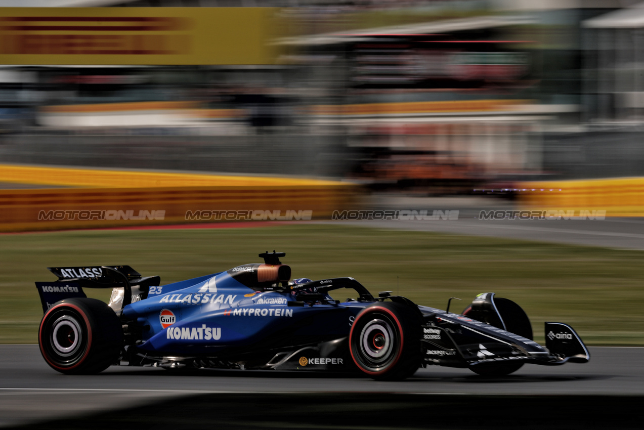 GP CANADA, Alexander Albon (THA) Atlassian Williams Racing FW47.

13.06.2025. Formula 1 World Championship, Rd 10, Canadian Grand Prix, Montreal, Canada, Practice Day.

- www.xpbimages.com, EMail: requests@xpbimages.com © Copyright: Charniaux / XPB Images