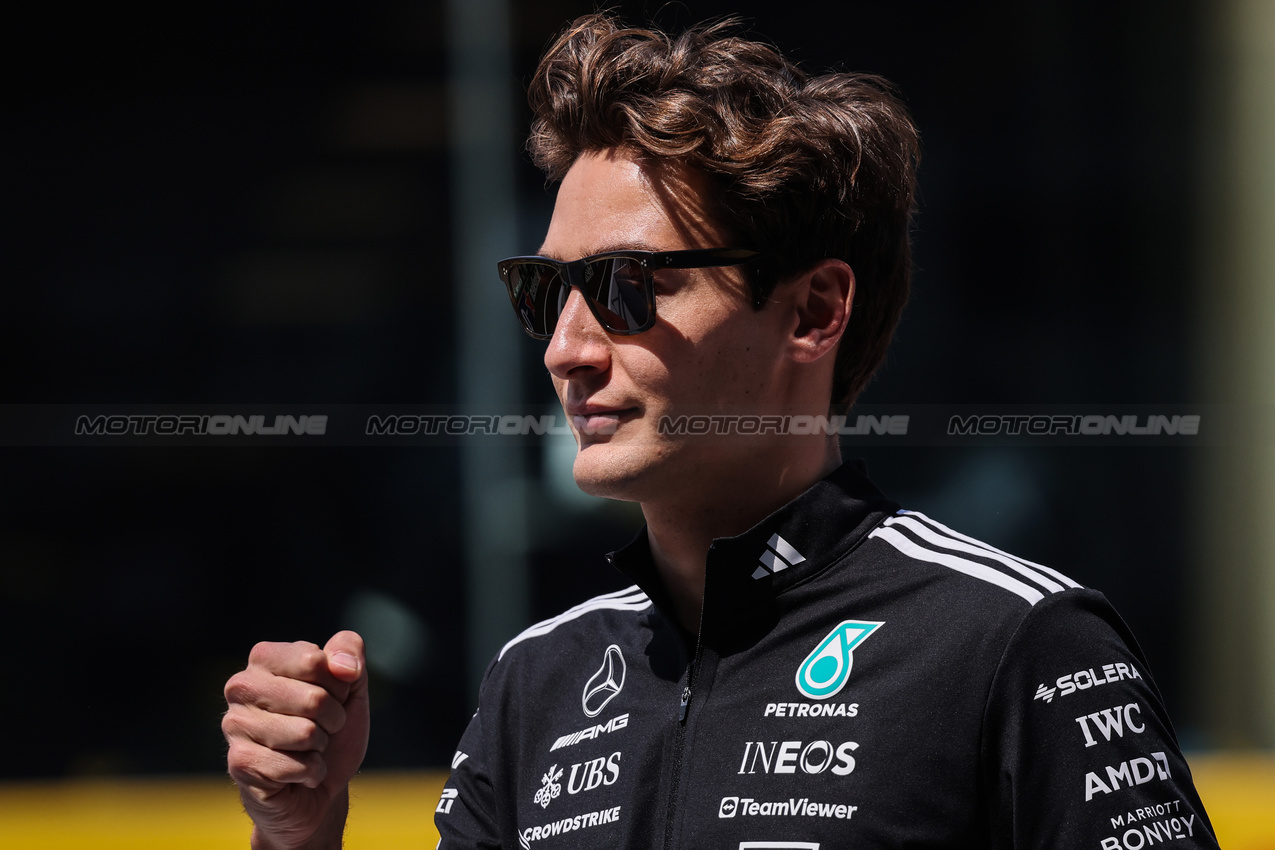 GP CINA, George Russell (GBR), Mercedes AMG F1 
23.03.2025. Formula 1 World Championship, Rd 2, Chinese Grand Prix, Shanghai, China, Gara Day.
- www.xpbimages.com, EMail: requests@xpbimages.com © Copyright: Charniaux / XPB Images