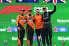 GP CINA, Lando Norris (GBR), McLaren F1 Team Oscar Piastri (AUS), McLaren e George Russell (GBR), Mercedes AMG F1 
23.03.2025. Formula 1 World Championship, Rd 2, Chinese Grand Prix, Shanghai, China, Gara Day.
- www.xpbimages.com, EMail: requests@xpbimages.com © Copyright: Charniaux / XPB Images