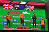 GP CINA, The podium (L to R): Lando Norris (GBR) McLaren, second; Oscar Piastri (AUS) McLaren, vincitore; George Russell (GBR) Mercedes AMG F1, third; Charlie Hooper (GBR) Mclaren Director of Car Operations e Engineering.

23.03.2025. Formula 1 World Championship, Rd 2, Chinese Grand Prix, Shanghai, China, Gara Day.

- www.xpbimages.com, EMail: requests@xpbimages.com © Copyright: Moy / XPB Images