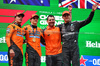 GP CINA, The podium (L to R): Lando Norris (GBR) McLaren, second; Oscar Piastri (AUS) McLaren, vincitore; Charlie Hooper (GBR) McLaren Director of Car Operations e Engineering; George Russell (GBR) Mercedes AMG F1, third.

23.03.2025. Formula 1 World Championship, Rd 2, Chinese Grand Prix, Shanghai, China, Gara Day.

- www.xpbimages.com, EMail: requests@xpbimages.com © Copyright: Moy / XPB Images