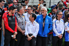 GP CINA, Esteban Ocon (FRA) Haas F1 Team; Ayao Komatsu (JPN) Haas F1 Team Principal; e Flavio Briatore (ITA) Alpine F1 Team Executive Advisor before teams e drivers pay their respects to Eddie Jordan.

23.03.2025. Formula 1 World Championship, Rd 2, Chinese Grand Prix, Shanghai, China, Gara Day.

- www.xpbimages.com, EMail: requests@xpbimages.com © Copyright: Moy / XPB Images