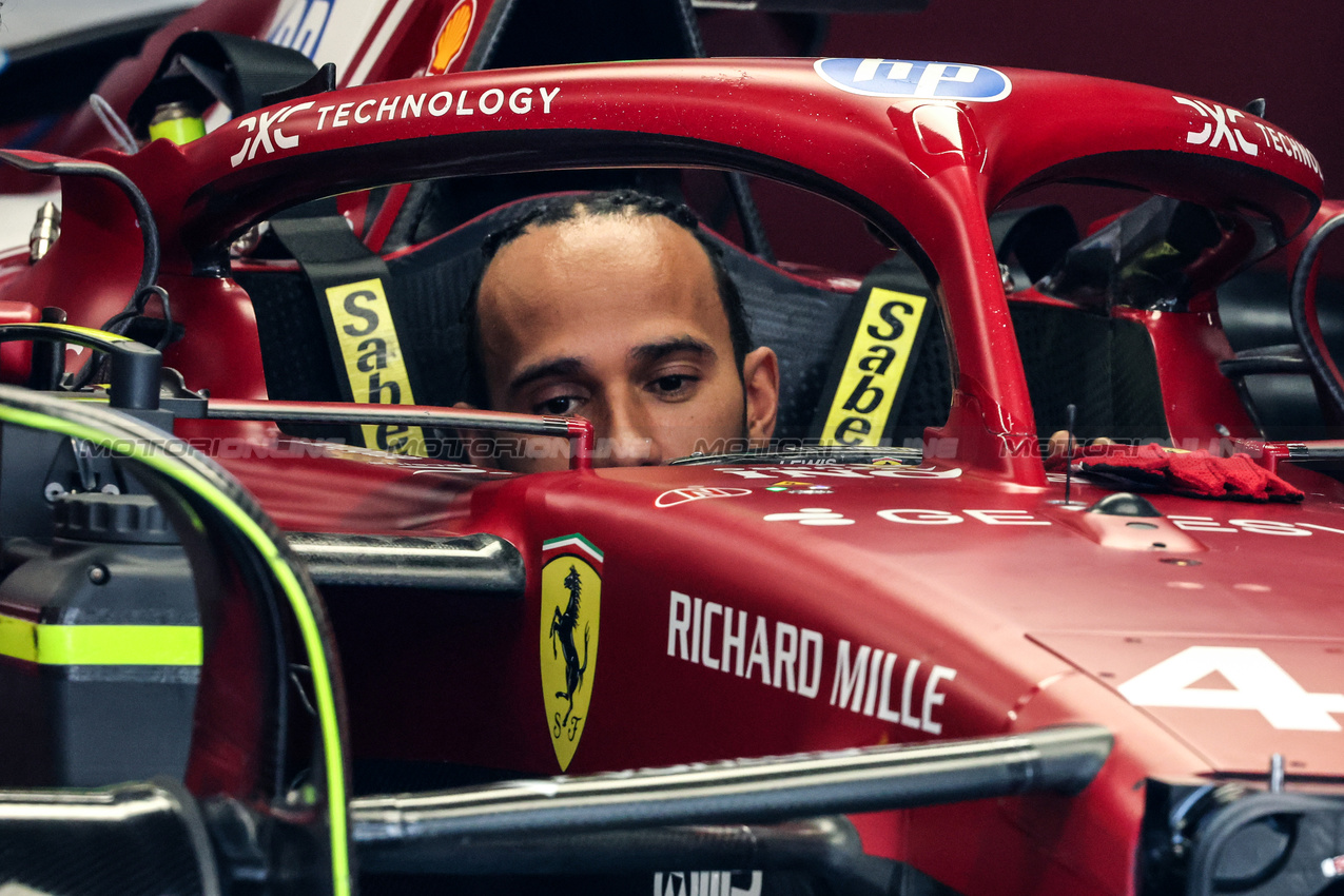 GP CINA, Lewis Hamilton (GBR), Ferrari 
20.03.2025. Formula 1 World Championship, Rd 2, Chinese Grand Prix, Shanghai, China, Preparation Day.
- www.xpbimages.com, EMail: requests@xpbimages.com © Copyright: Charniaux / XPB Images