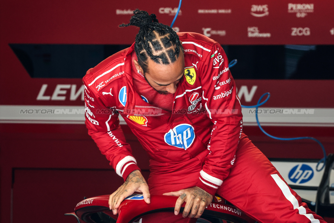 GP CINA, Lewis Hamilton (GBR), Ferrari 
20.03.2025. Formula 1 World Championship, Rd 2, Chinese Grand Prix, Shanghai, China, Preparation Day.
- www.xpbimages.com, EMail: requests@xpbimages.com © Copyright: Charniaux / XPB Images