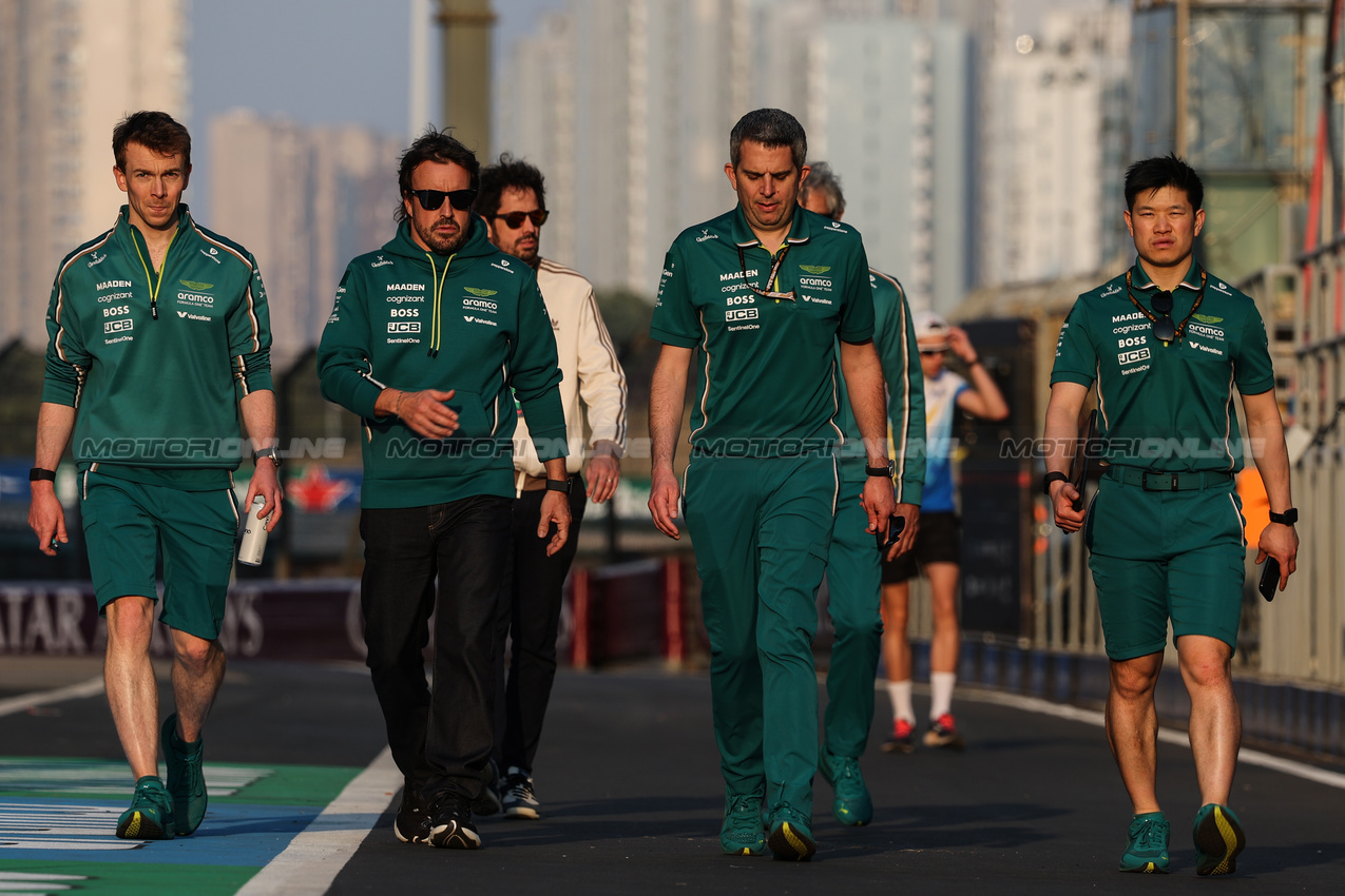 GP CINA, Fernando Alonso (ESP), Aston Martin Racing 
20.03.2025. Formula 1 World Championship, Rd 2, Chinese Grand Prix, Shanghai, China, Preparation Day.
- www.xpbimages.com, EMail: requests@xpbimages.com © Copyright: Charniaux / XPB Images