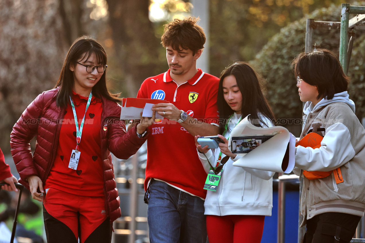 GP CINA, Charles Leclerc (MON) Ferrari.

20.03.2025. Formula 1 World Championship, Rd 2, Chinese Grand Prix, Shanghai, China, Preparation Day.

- www.xpbimages.com, EMail: requests@xpbimages.com © Copyright: Moy / XPB Images