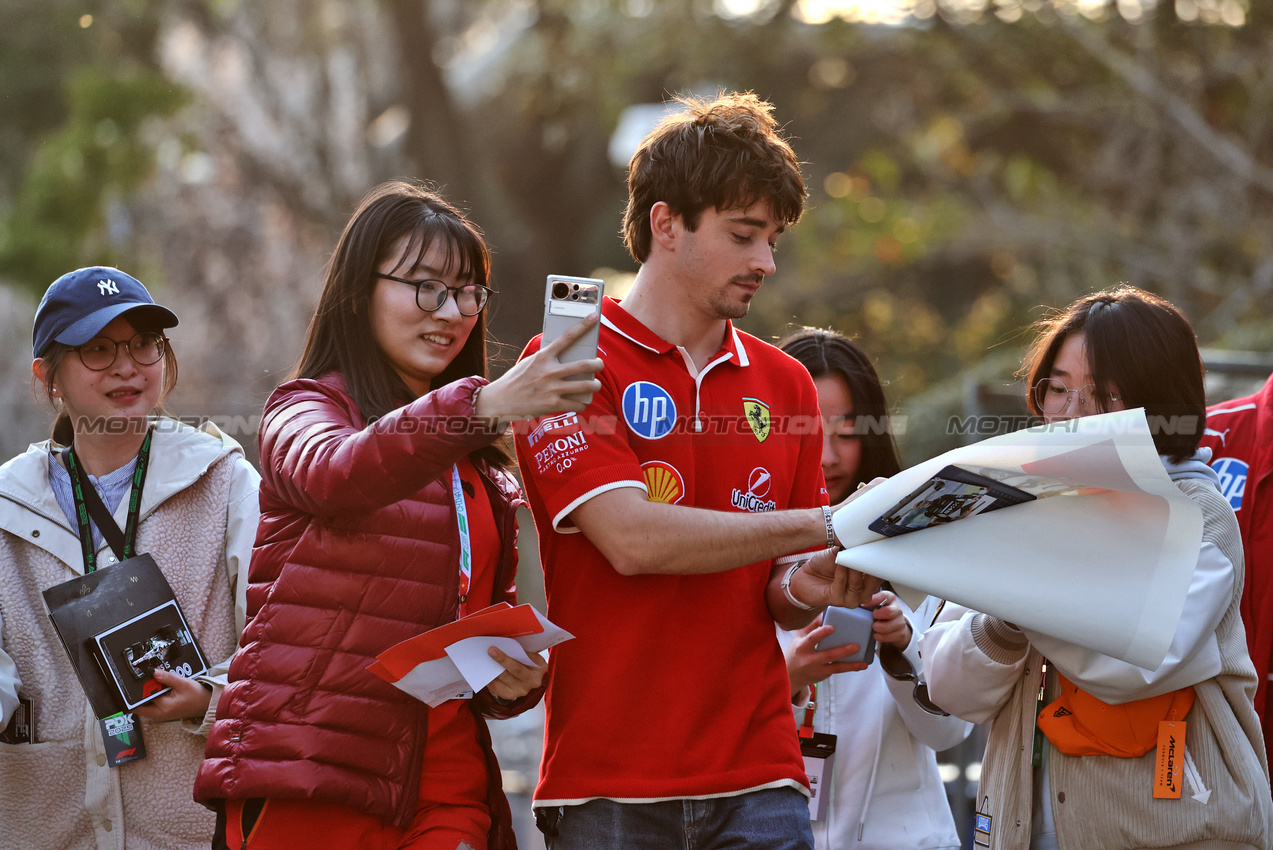 GP CINA, Charles Leclerc (MON) Ferrari.

20.03.2025. Formula 1 World Championship, Rd 2, Chinese Grand Prix, Shanghai, China, Preparation Day.

- www.xpbimages.com, EMail: requests@xpbimages.com © Copyright: Moy / XPB Images